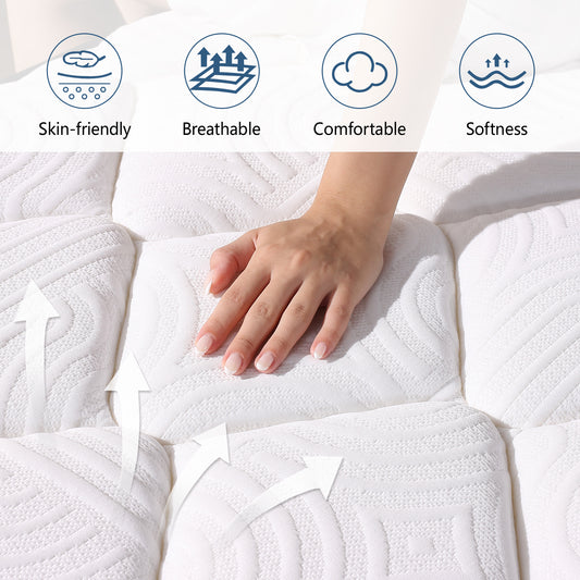 DEHIJU Full Size Mattress, 10 Inch Hybrid Memory Foam Full Mattress in a Box, Pressure Relief, Medium Firm, CertiPUR-US